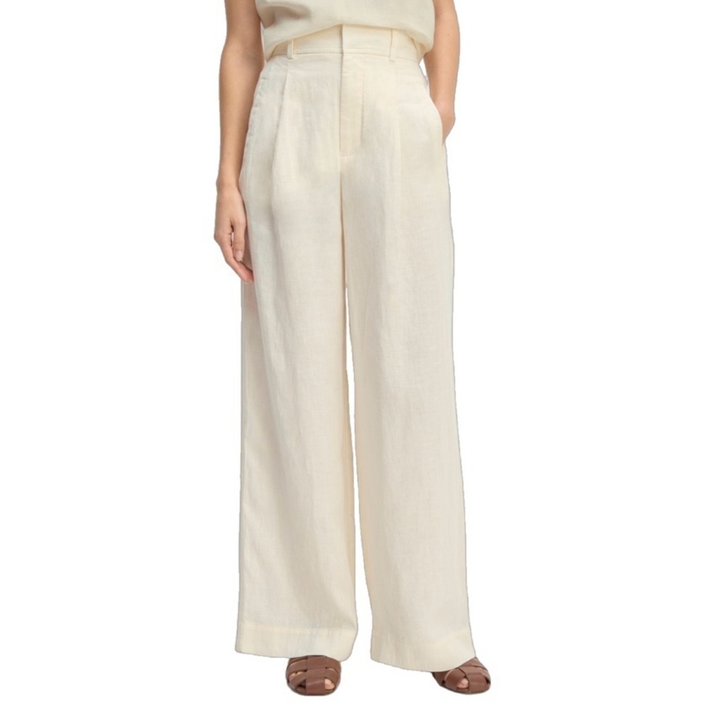 Everlane Wide Leg Linen Pants in Cream
